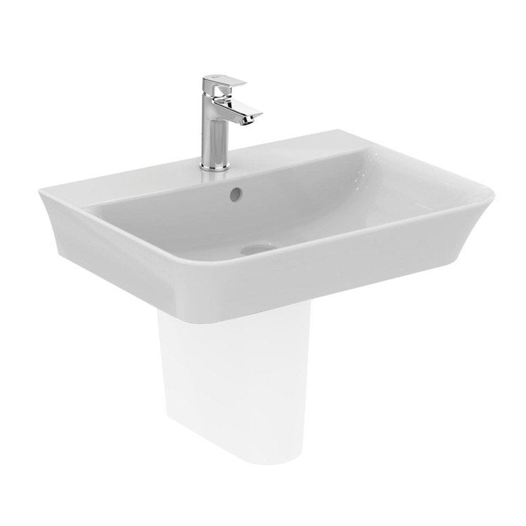 Ideal Standard Waschbecken 65 cm mit Hahnloch und Überlauf, weiß CONNECT AIR E035101