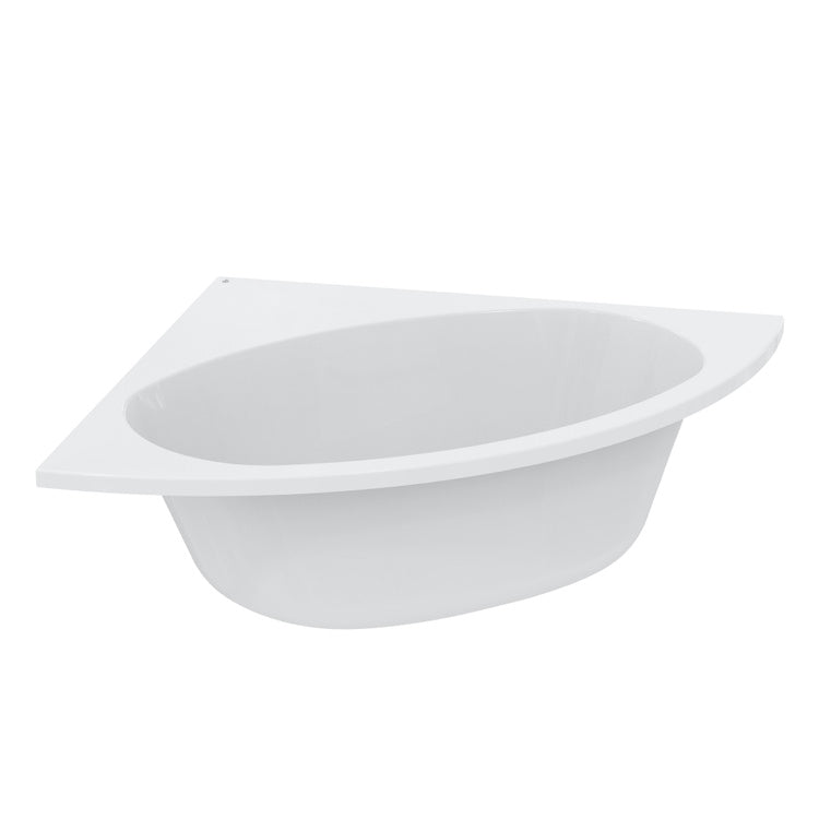 Ideal Standard Eckwanne 120 cm, mit Gestell, Säule und Paneelen, Weiß CONNECT AIR E126101