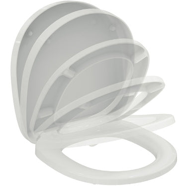 Ideal Standard Sitz für WC mit Absenkautomatik, Scharniere aus Stahl, Weiß CONNECT SPACE E129101