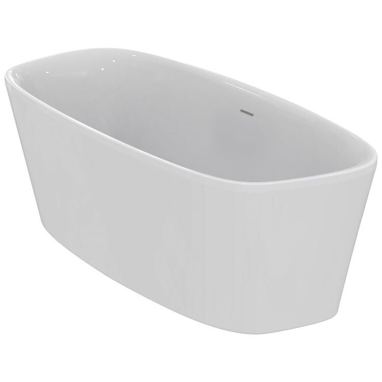 Ideal Standard Badewanne 180 cm freistehend, ausgestattet mit Ablaufgarnitur und Rahmen, Weiß DEA E306701