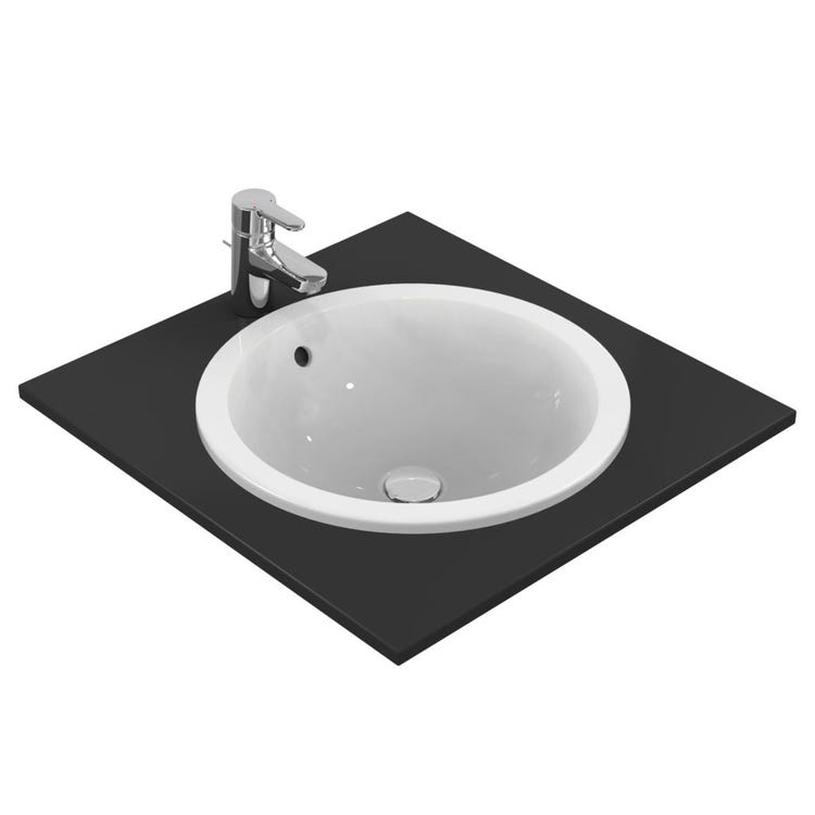 Ideal Standard Aufsatzwaschbecken rund Ø 48 cm, mit Überlauf, Weiß CONNECT E505301