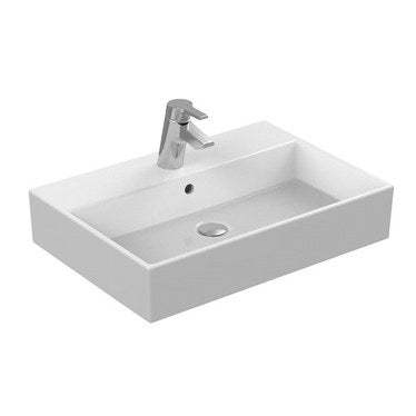 Ideal Standard Waschbecken L. 50 T. 42 cm mit Loch für Armatur, mit Überlauf, Weiß STRADA K077701