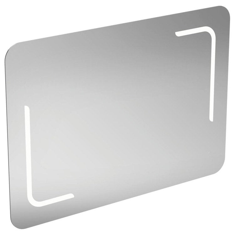 Ideal Standard Spiegel L. 100 H. 70 T. 2,6 cm, mit abgerundeten Kanten und integriertem LED-Licht, Spiegeloberfläche T3352BH
