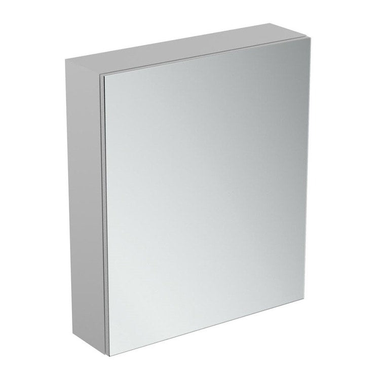 Ideal Standard Spiegelschrank L. 60 H. 70 T. 17 cm, mit internem Vergrößerungsspiegel, Aluminium-Finish T3430AL
