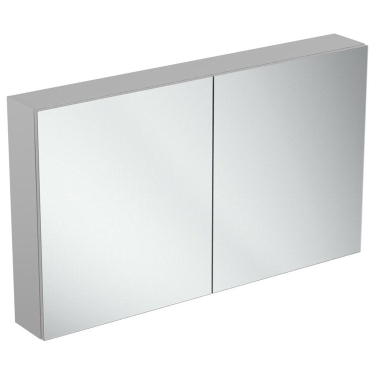 Ideal Standard Spiegel-Schrank L. 120 H. 70 T. 17 cm, Aluminium-Finish T3593AL
