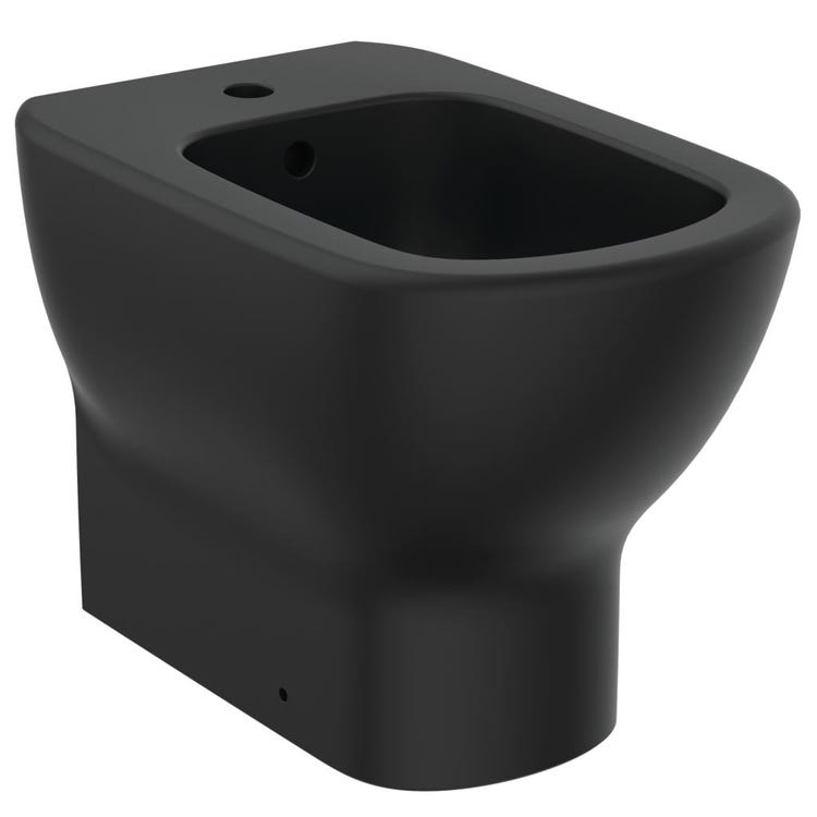 Ideal Standard Wandbündiges Stand-Bidet, Farbe schwarz, matte Oberfläche TESI T3540V3