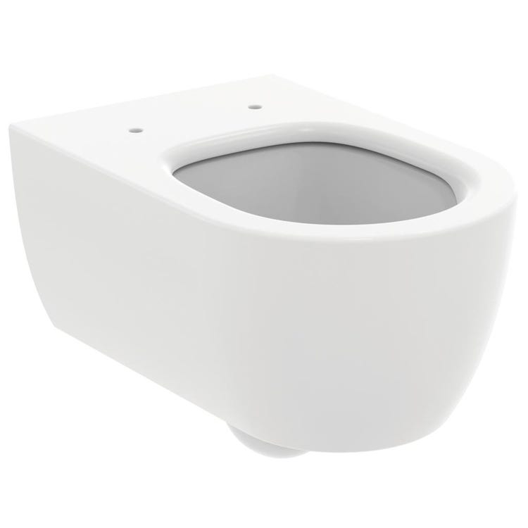 Ideal Standard Wand-WC AquaBlade®, ohne Rand und ohne Sitz, Farbe Seidenweiß, matte Ausführung BLEND CURVE T3749V1