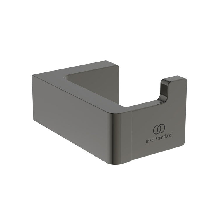 Ideal Standard Einzelner quadratischer Handtuchhaken, magnetgraue Ausführung CONCA T4506A5