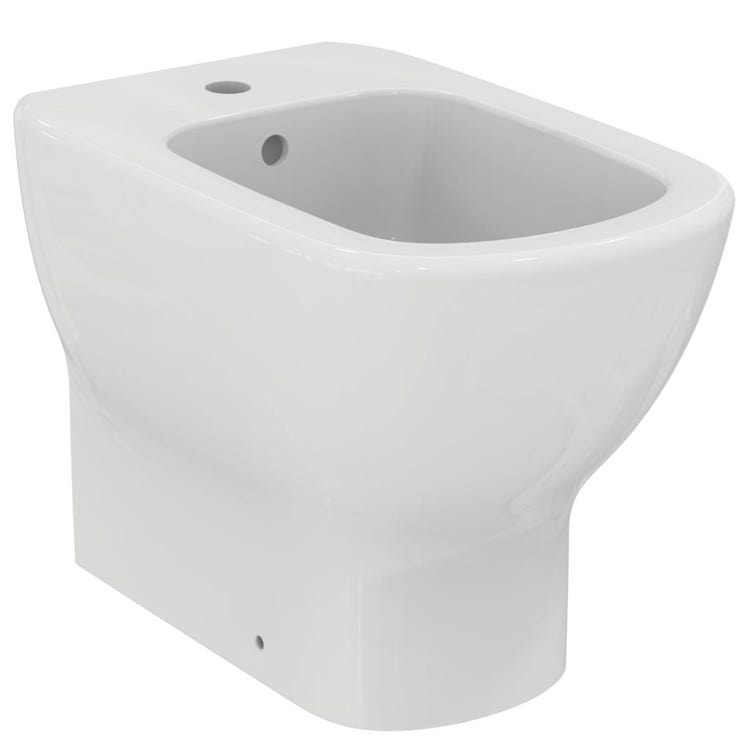 Ideal Standard Bodenstehendes wandnahes Bidet, Einloch, Weiß TESI T456901