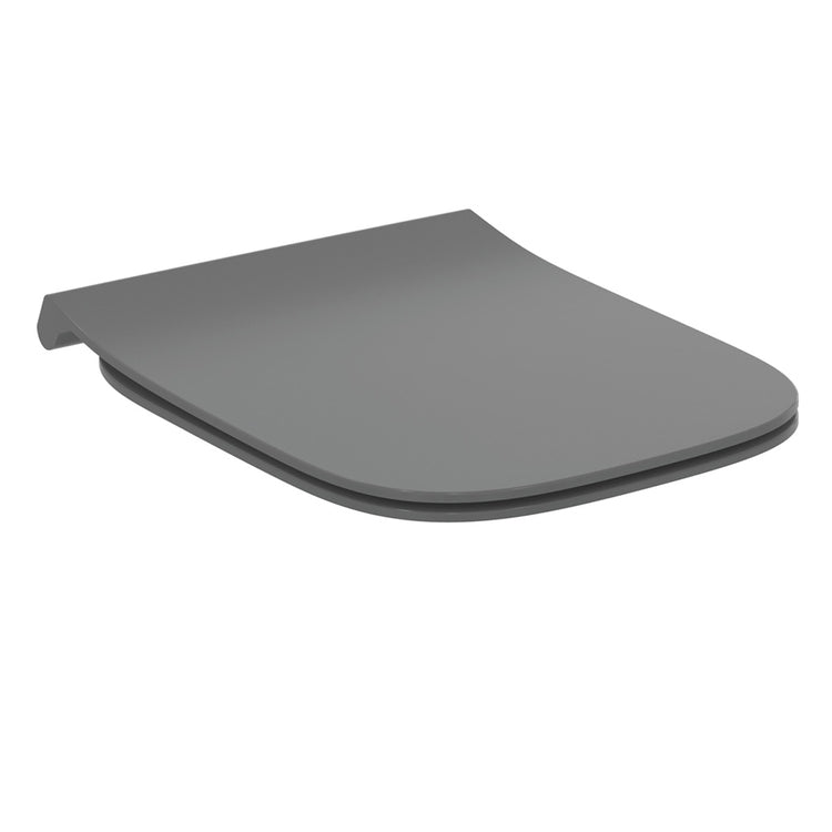 Ideal Standard Sitzschale slim, mit Soft-Close-Funktion, Farbe Grau, glänzende Ausführung I.LIFE B T500358