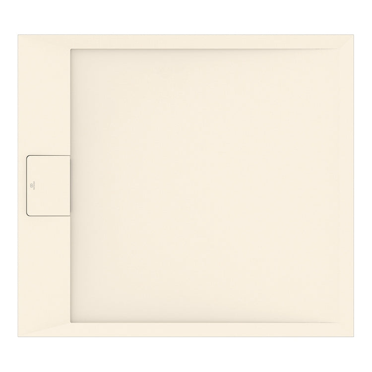 Ideal Standard Rechteckige Duschwanne L. 90 T. 70 cm, rutschfest und mit verborgenem Ablauf an der kurzen Seite, aus IdealSolid+, Steineffekt, Farbe Sand, matte Oberfläche ULTRA FLAT S I.LIFE T5237FT