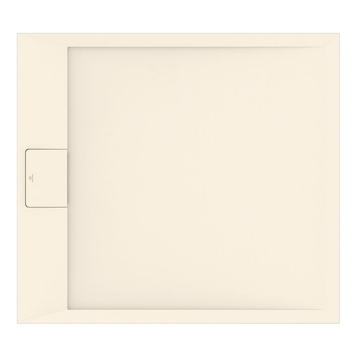 Ideal Standard Rechteckige Duschwanne L. 90 T. 70 cm, rutschfest und mit verborgenem Ablauf an der kurzen Seite, aus IdealSolid+, Steineffekt, Farbe Sand, matte Oberfläche ULTRA FLAT S I.LIFE T5237FT