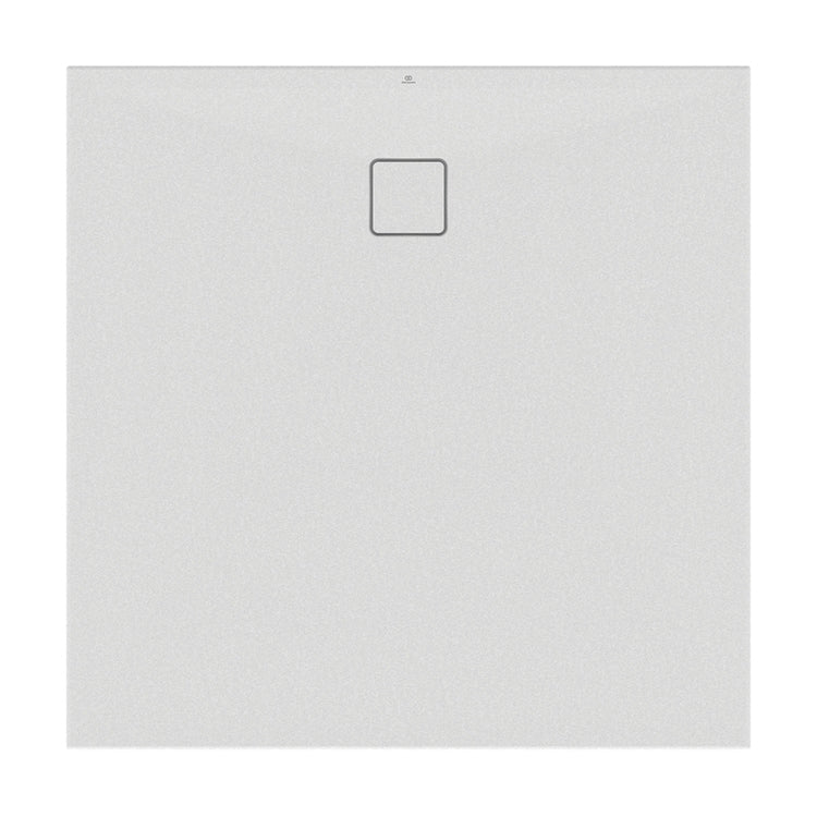 Ideal Standard Quadratische Duschwanne 120 cm, Installation auf dem Boden oder bodeneben, aus StoneTech, rutschfest, Farbe Seidenweiß, matte Oberfläche ULTRA FLAT EVO T5531FO