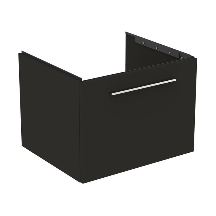 Ideal Standard Mobile unter dem Waschbecken L. 60 H. 43,6 T. 50,5 cm, mit einer äußeren Schublade, innen in Anthrazitfarbe, Kohlefarbton mattes Finish I.LIFE B T5269NV