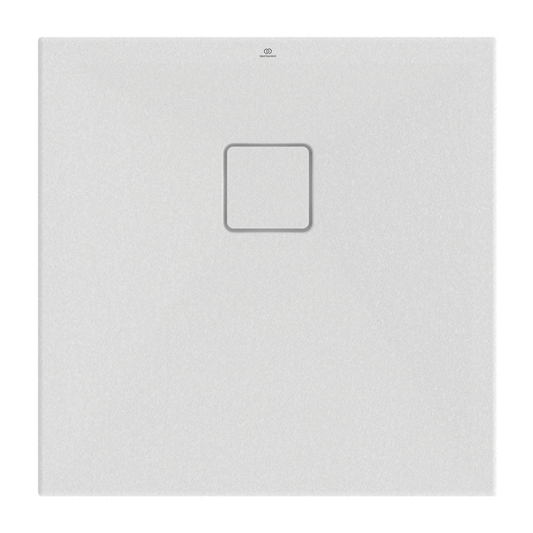 Ideal Standard Quadratische Duschwanne 70 cm, Installation auf dem Boden oder bodeneben, aus StoneTech, rutschfest, Farbe Seidenweiß, matte Oberfläche ULTRA FLAT EVO T5427FO