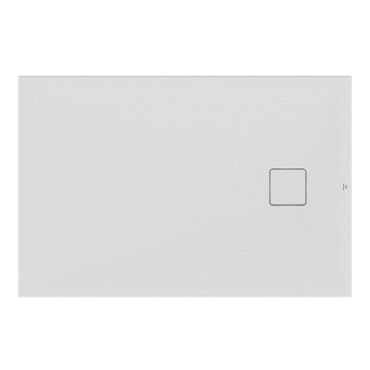 Ideal Standard Rechteckige Duschwanne L. 120 T. 80 cm, Installierung über dem Boden oder bodengleich, aus StoneTech, rutschfest, mit Abfluss auf der kurzen Seite, Farbe Seidenweiß, matte Oberfläche ULTRA FLAT EVO T5439FO