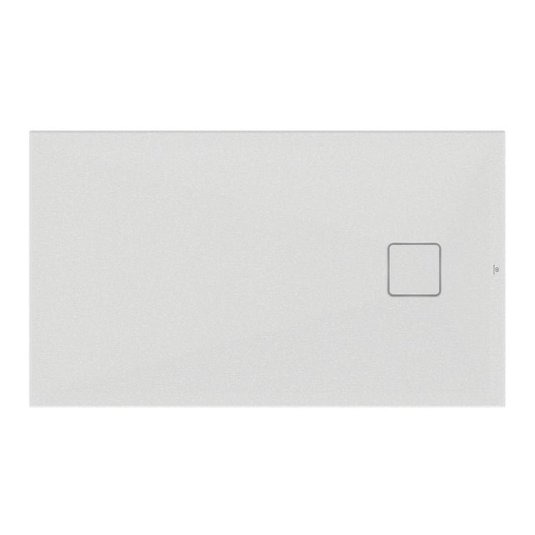 Ideal Standard Rechteckige Duschwanne L. 120 T. 70 cm, Installierung über dem Boden oder bodengleich, aus StoneTech, rutschfest, mit Abfluss auf der kurzen Seite, Farbe Seidenweiß, matte Oberfläche ULTRA FLAT EVO T5440FO