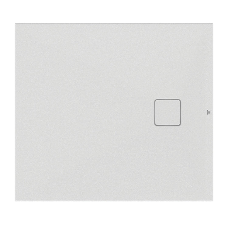Ideal Standard Rechteckige Duschwanne L. 100 T. 90 cm, Installierung über dem Boden oder bodengleich, aus StoneTech, rutschfest, mit Abfluss auf der kurzen Seite, Farbe Seidenweiß, matte Oberfläche ULTRA FLAT EVO T5441FO