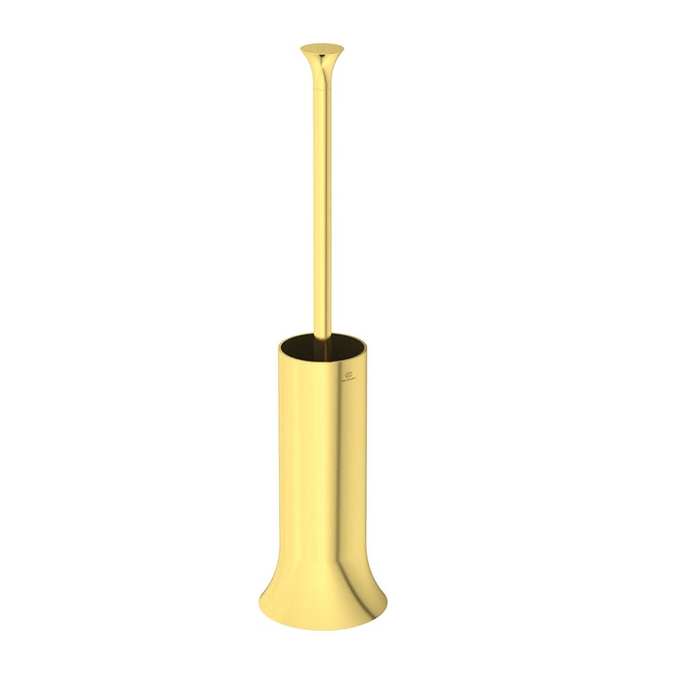 Ideal Standard Toilettenbürstenhalter für Bodenmontage, Oberfläche gebürstetes Gold LA DOLCE VITA T5494A2