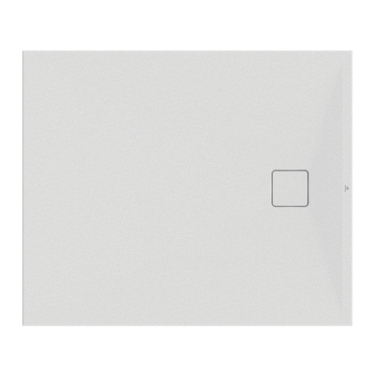 Ideal Standard Rechteckige Duschwanne L. 120 B.100 cm, Installierung auf dem Boden oder bodengleich, aus StoneTech, rutschfest, mit Abfluss auf der kurzen Seite, Farbe Seidenweiß, matte Oberfläche ULTRA FLAT EVO T5437FO