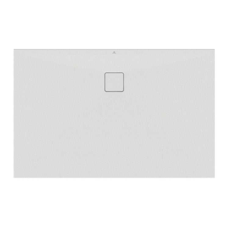 Ideal Standard Rechteckige Duschwanne L. 140 T. 90 cm, Installationsart auf Boden oder bodengleich, aus StoneTech, rutschfest, mit Abfluss auf der langen Seite, Farbe Seidenweiß, matte Oberfläche ULTRA FLAT EVO T5434FO