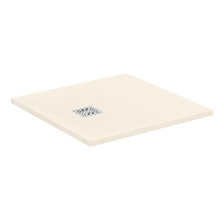 Ideal Standard S+ quadratische Duschwanne 80 cm, ultraflach, aus IdealSolid, Farbe Sand, matte Oberfläche ULTRA FLAT T5600FT