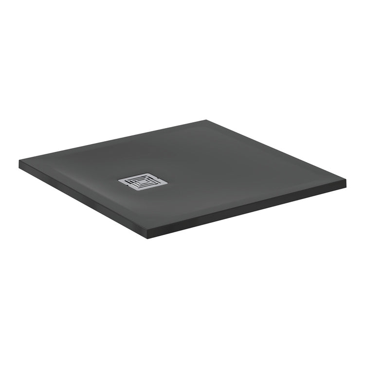 Ideal Standard S+ quadratische Duschwanne 80 cm, ultraflach, aus IdealSolid, Schwarz matt ULTRA FLAT T5600FV