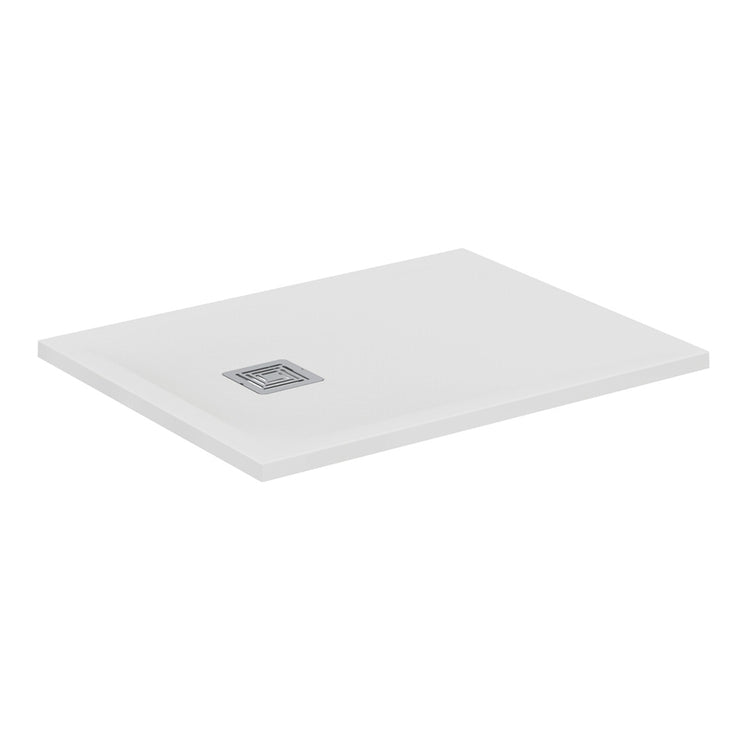 Ideal Standard Rechteck-Duschwanne L. 90 B.70 cm Ultra Flach S+. Ultraflach, aus IdealSolid, mit Ablauf an der kurzen Seite, Weiß matt T5604FR
