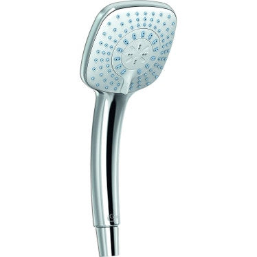 Ideal Standard Handbrause M3 Cube mit einer Größe von 10 cm und 3 Funktionen, Chrom-Finish IDEALRAIN B0003AA