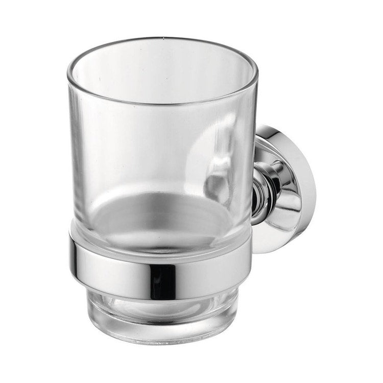 Ideal Standard Zahnbürstenhalter aus klarem Glas mit Halterung, verchromtes Finish IOM A9121AA