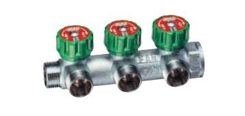 Far Anreihkollektor 3/4" 3-WEGE 24x19 satiniert 385034