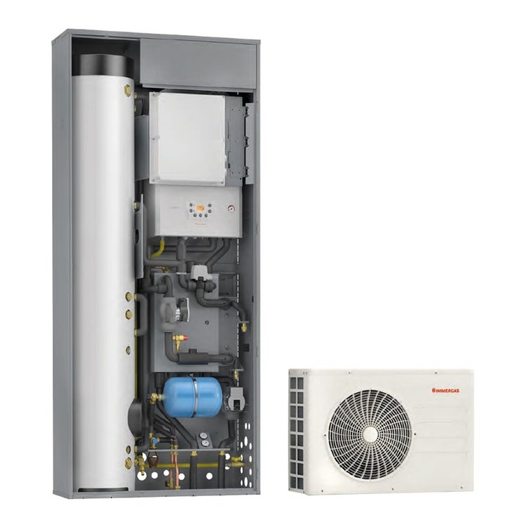 Immergas Hybride Wärmepumpe zum Einbau oder für den Innenbereich TRIO PACK HYBRID 3.031711