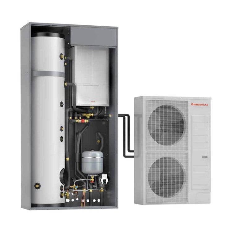 Immergas Kit Magis PRO 16 V2 mit Super Trio TOP Luft-Wasser-Wärmepumpe einphasig Inverter mit Hydronikgruppe, für Anlagen bis zu zwei Zonen 3.030665+3.031192