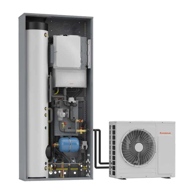 Immergas Kit Trio Hydro 12 Hybrid R32-System Hydronische Wärmepumpe mit Brennwertkessel NUR Heizung Victrix Tera 24 Plus V2 3.032434+3.032929