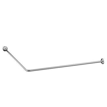 Inda Duschrohr aus Messing L. 94 cm, an der Ecke, bestehend aus 2 Wandanschlüssen, 3-Leiter Ø 2 cm, nicht verlängerbar, Chromoberfläche HOTELLERIE A0148MCR
