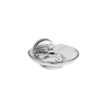 Inda Wandseifenspender Chrom-Finish, mit Schale aus extra klarem Glas, transparentes Finish COLORELLA A23110CR03