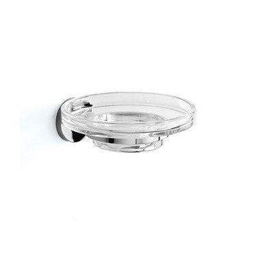 Inda Wandseifenspender, mit Schale aus extraklarem Glas, Chrom-Finish ONE A24110CR03