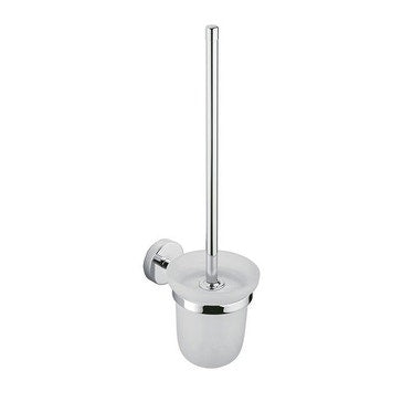 Inda Wand-Bürstenhalter mit Becken aus satiniertem Glas, verchromt FORUM A36140CR21