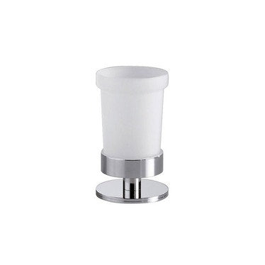 Inda Tischbecherhalter mit Becher aus satiniertem Glas, verchromt TOUCH A4610ZCR21