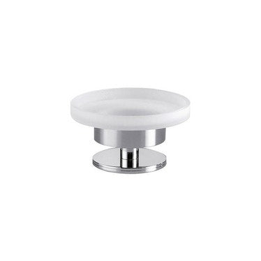 Inda Seifenschale zum Aufstellen mit Schale aus satiniertem Glas, Chrom-Finish TOUCH A4611ZCR21
