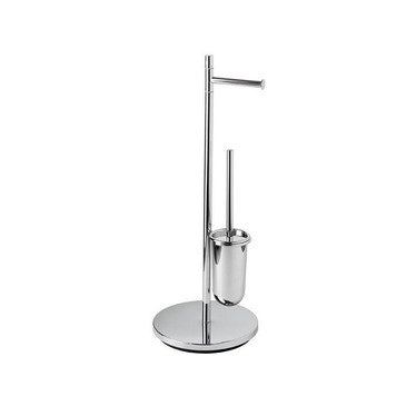 Inda Piantana mit Toilettenpapierhalter und Bürstenhalter, Chrom-Finish AV086DCR