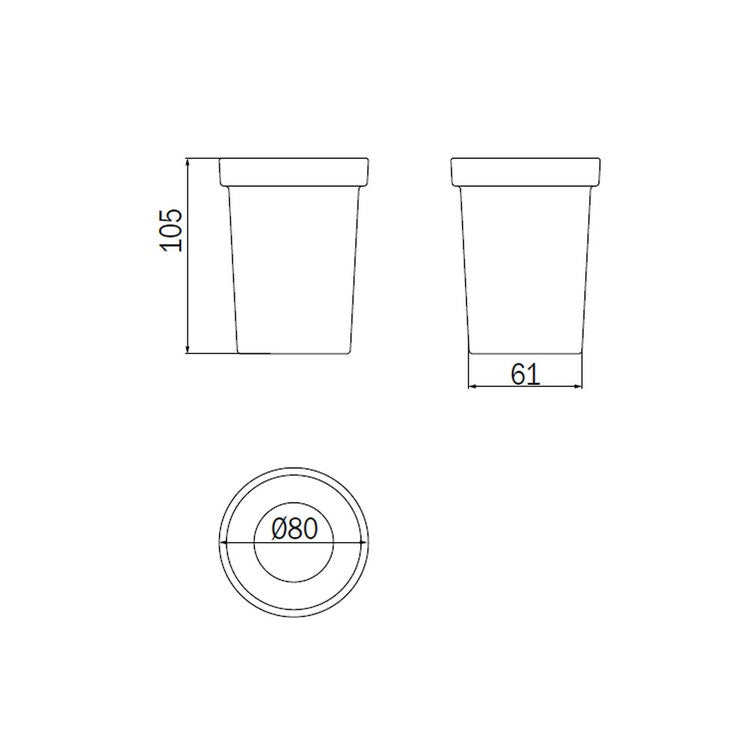 Inda Glasbecher aus extra klarem transparentem Glas R46100001