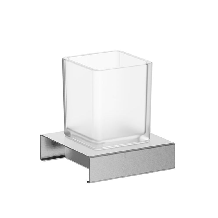 Inda Wandglasmodul, aus satiniertem Glas, gebürstete Edelstahloberfläche INDISSIMA A8810NNS21
