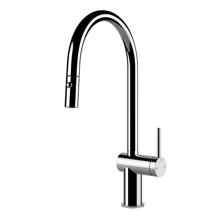 Gessi Einhebelmischer drehbar, mit Doppelsprühbrause, für Spüle, Chrom-Finish INEDITO 60413#031