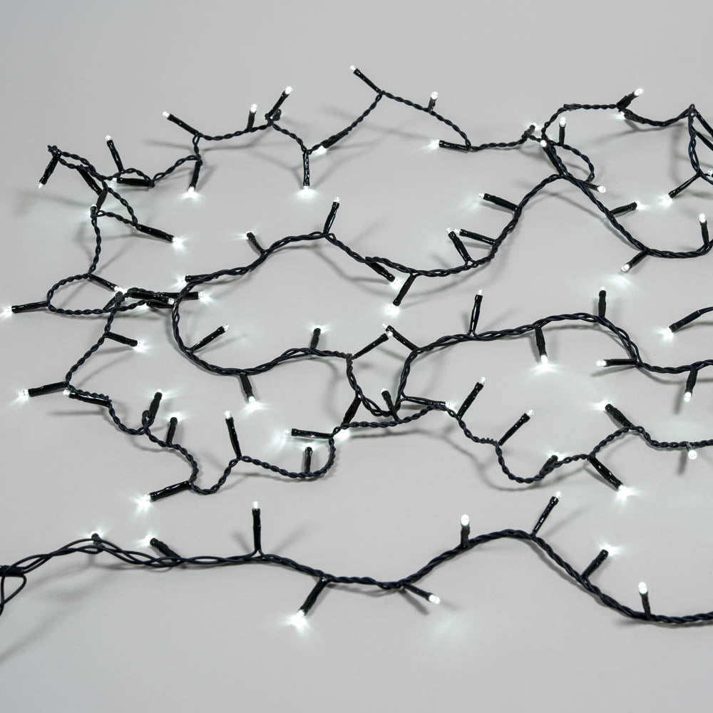 Erste LED-Lichterkette, 100 LEDs, 5 m, kaltweiß, IP20