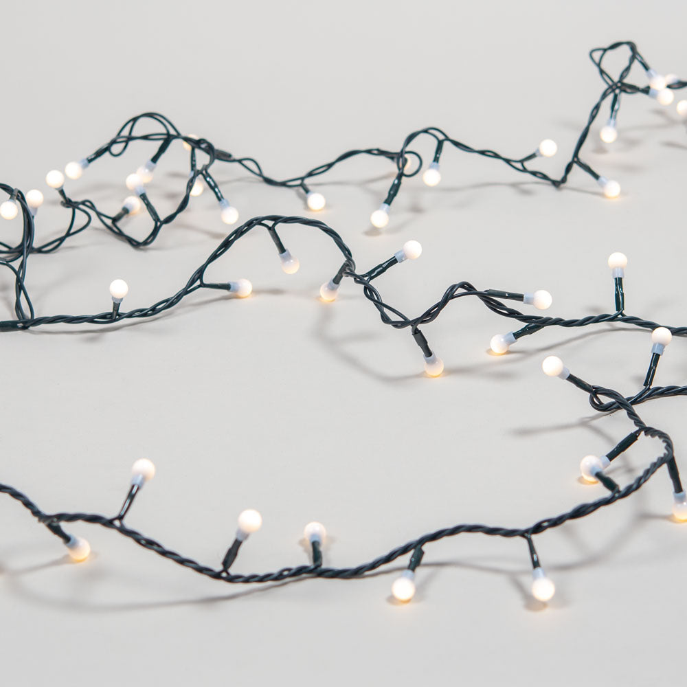 Erste LED-Lichterkette Bubbles, 100 LEDs, 5 m, warmweiß, IP20