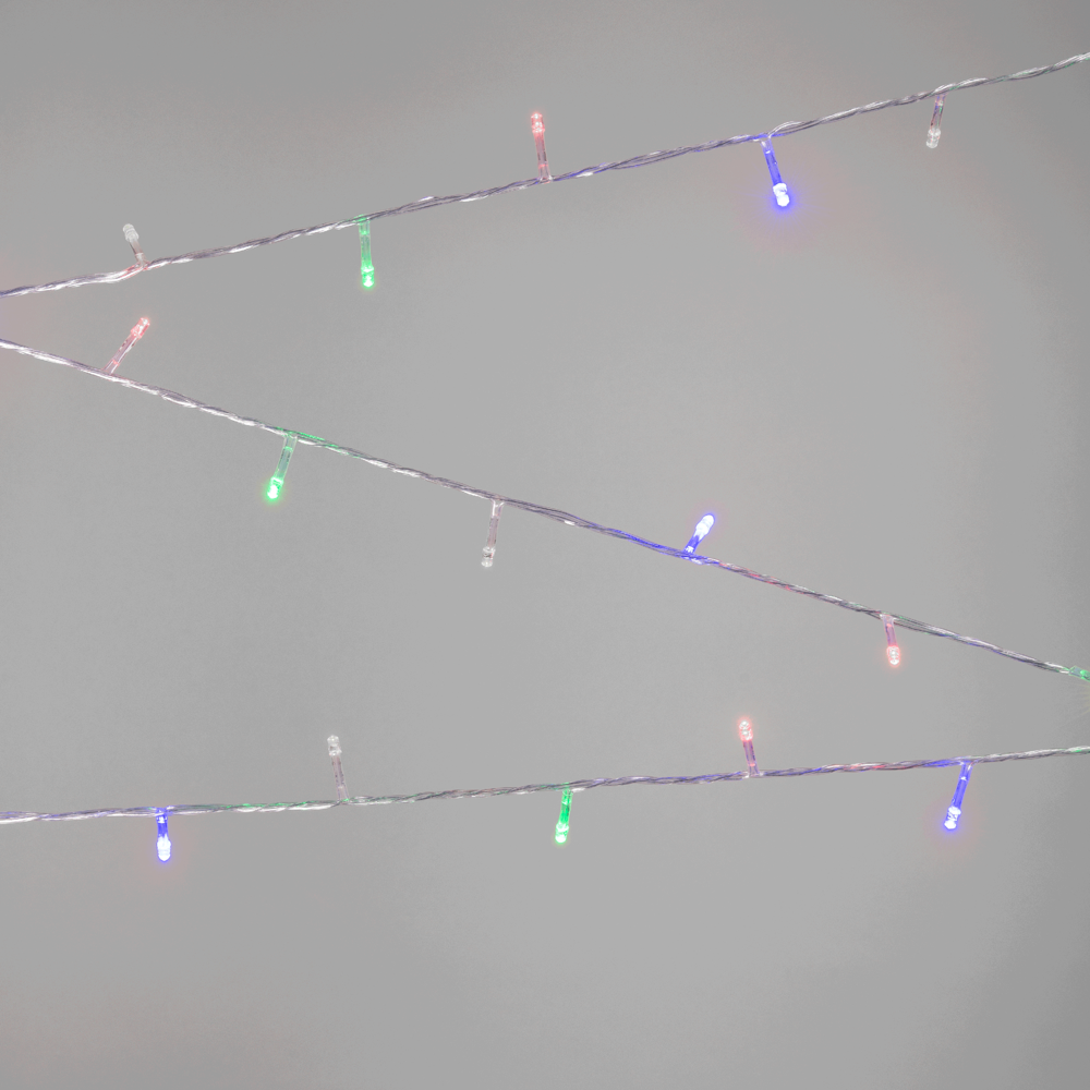 Erste LED-Weihnachtslichterkette 100 LEDs, 8 m, IP20, mehrfarbig