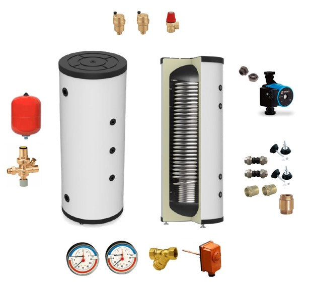Waternor Installationskit - Klimatisierungswärmepumpe + AQS200HYG mit Primärkreislaufpumpe