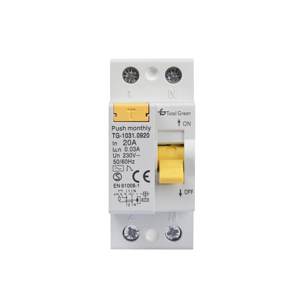 Total Green FI/LS-Schalter 2-polig 20 A, 30 mA
