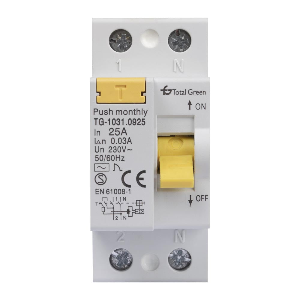 Total Green FI/LS-Schalter 2-polig 25 A, 30 mA